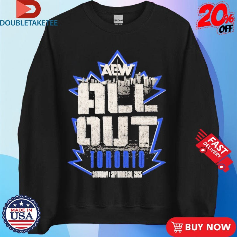 Official AEW All Out 2025 Event Toronto Logo Shirts