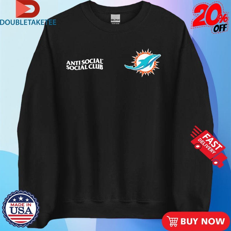 Official ASSC X Miami Dolphins Anti Social Social Club Shirts