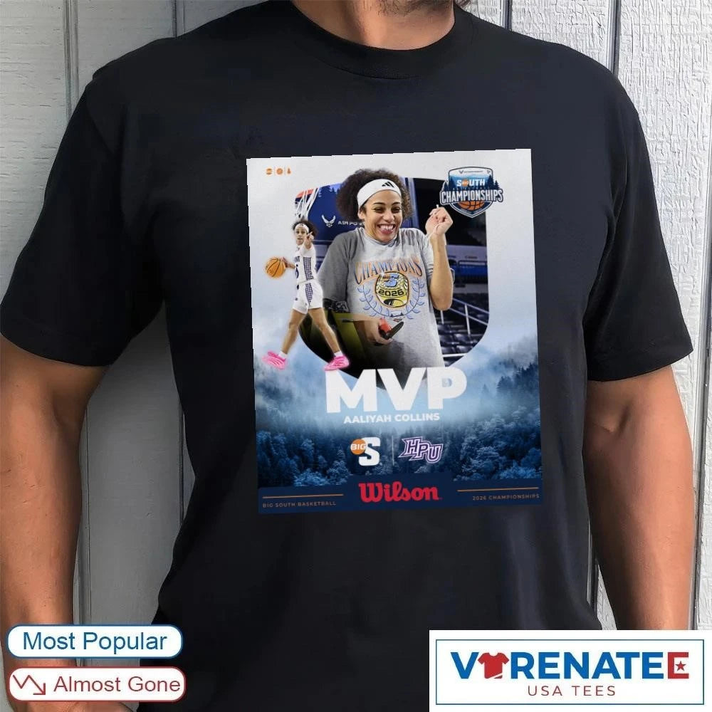 Official Aaliyah Collins 2026 Big South Basketball Tournament MVP Poster T-Shirt