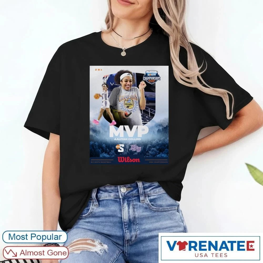 Official Aaliyah Collins 2026 Big South Basketball Tournament MVP Poster T-Shirt