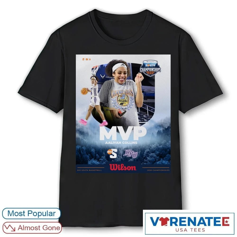 Official Aaliyah Collins 2026 Big South Basketball Tournament MVP Poster T-Shirt