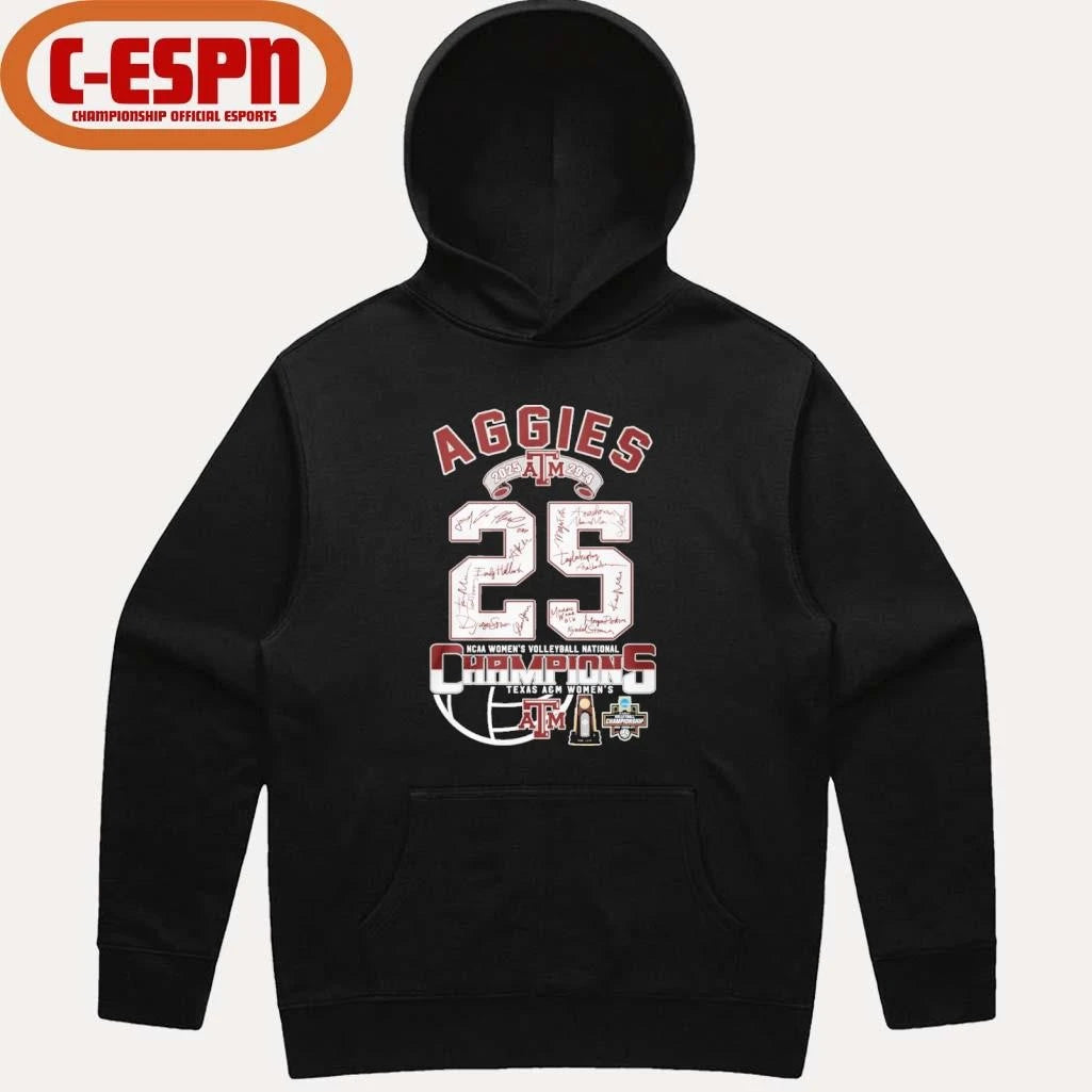 Official Aggies 2025 NCAA Volleyball National Champions 29-4 Shirt