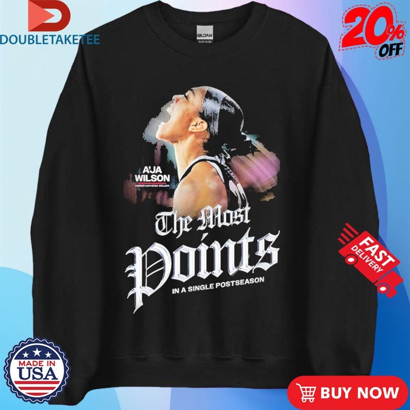 Official A’ja Wilson For The Most Points In A Single Postseason WNBA 2025 Shirts