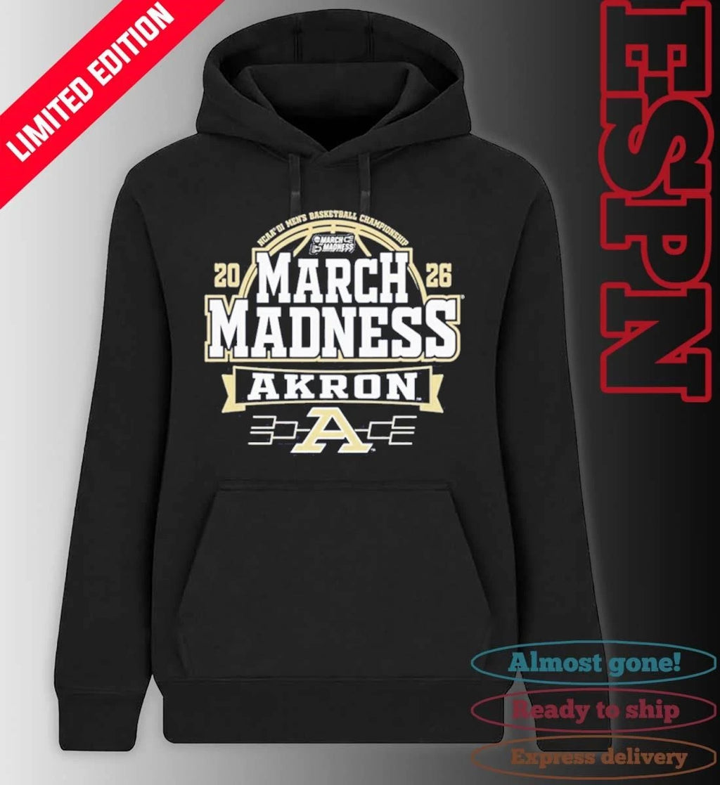 Official Akron Zips 2026 NCAA Men’s Basketball March Madness Bound Shirt