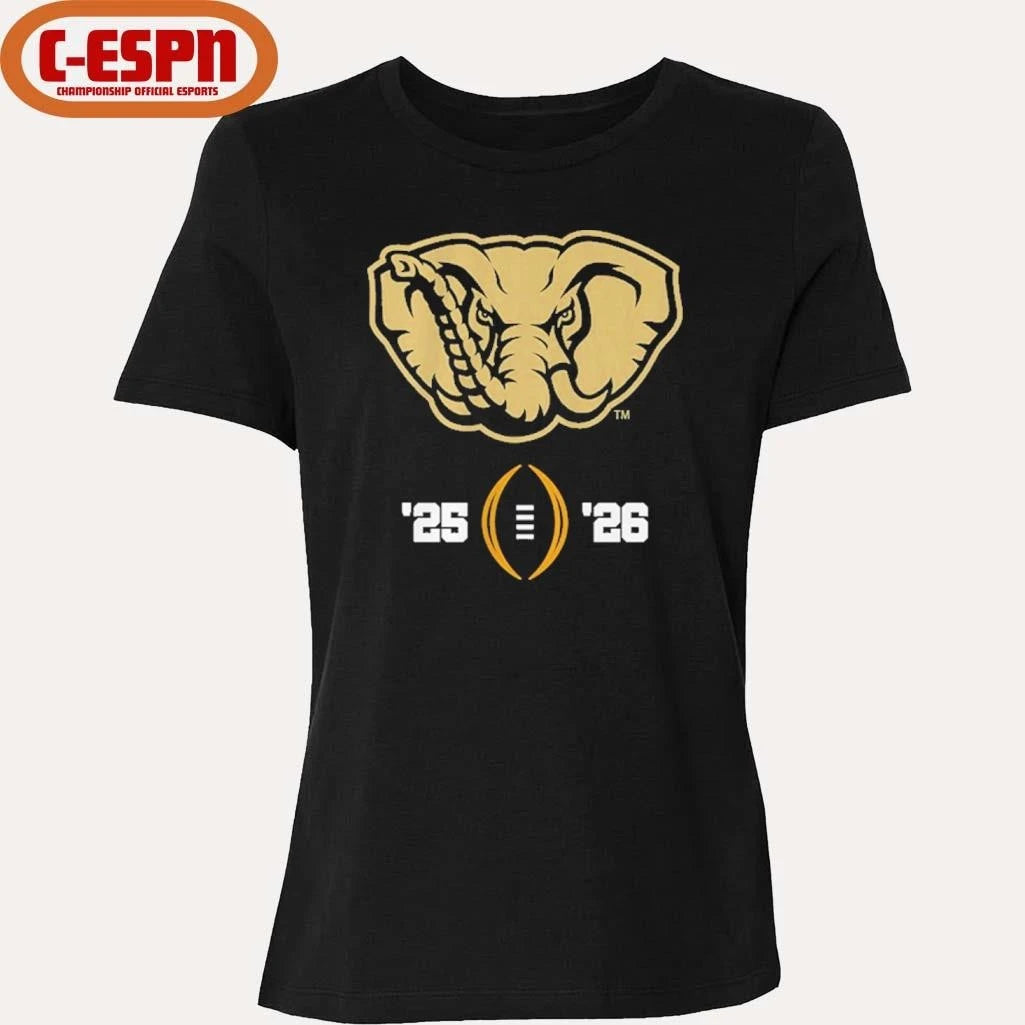 Official Alabama Football 2025-26 College Football Playoff Logo Shirt