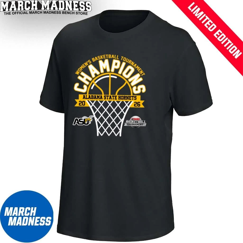 Official Alabama State Hornets 2026 SWAC Women’s Basketball Tournament Champions Shirt