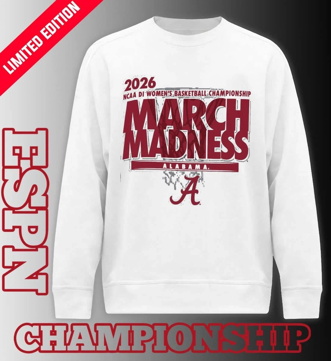 Official Alabama Women’s Basketball Single Team 2026 NCAA March Madness Shirt