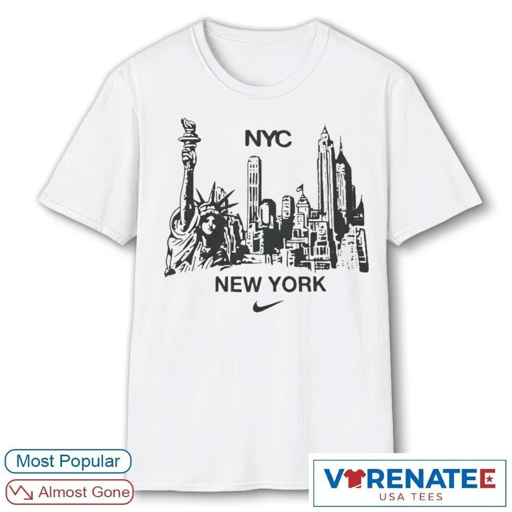 Official Alysa Liu wearing NYC Skyline Statue of Liberty New York The Tonight Show T-Shirt