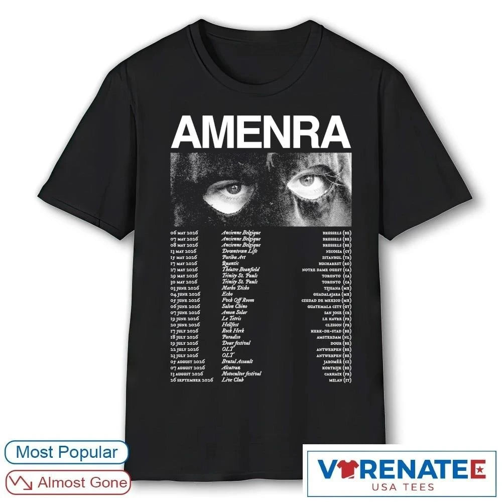 Official Amenra Tour Schedule For 2026 Europe, North America, And Central America T-Shirt