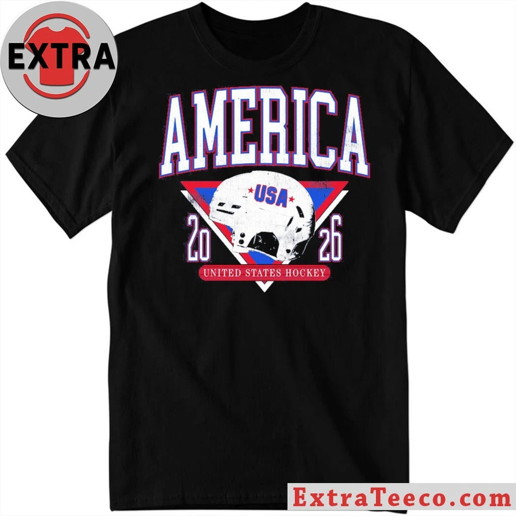 Official America Hockey Helmet United States Hockey Shirt