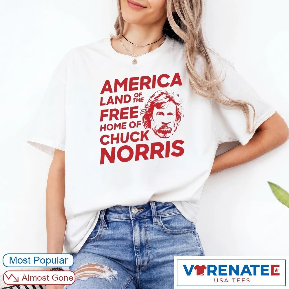 Official America Land Of The Free Home Of Chuck Norris 1940 – 2026 T-Shirt