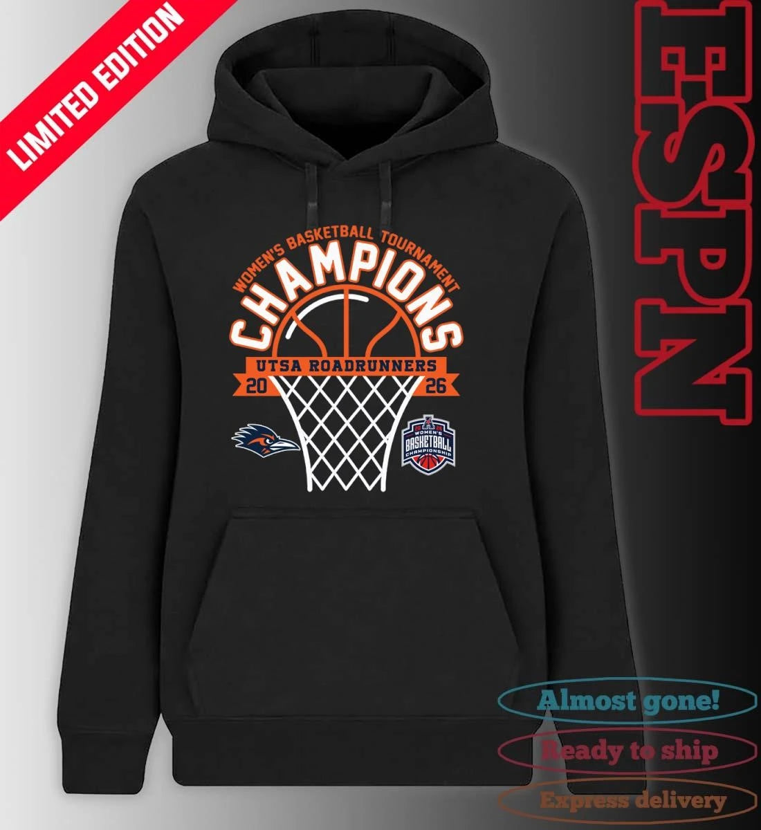 Official American Conference Women’s Basketball Tournament Champions 2026 UTSA Roadrunners T-Shirt
