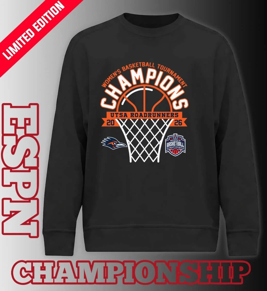 Official American Conference Women’s Basketball Tournament Champions 2026 UTSA Roadrunners T-Shirt