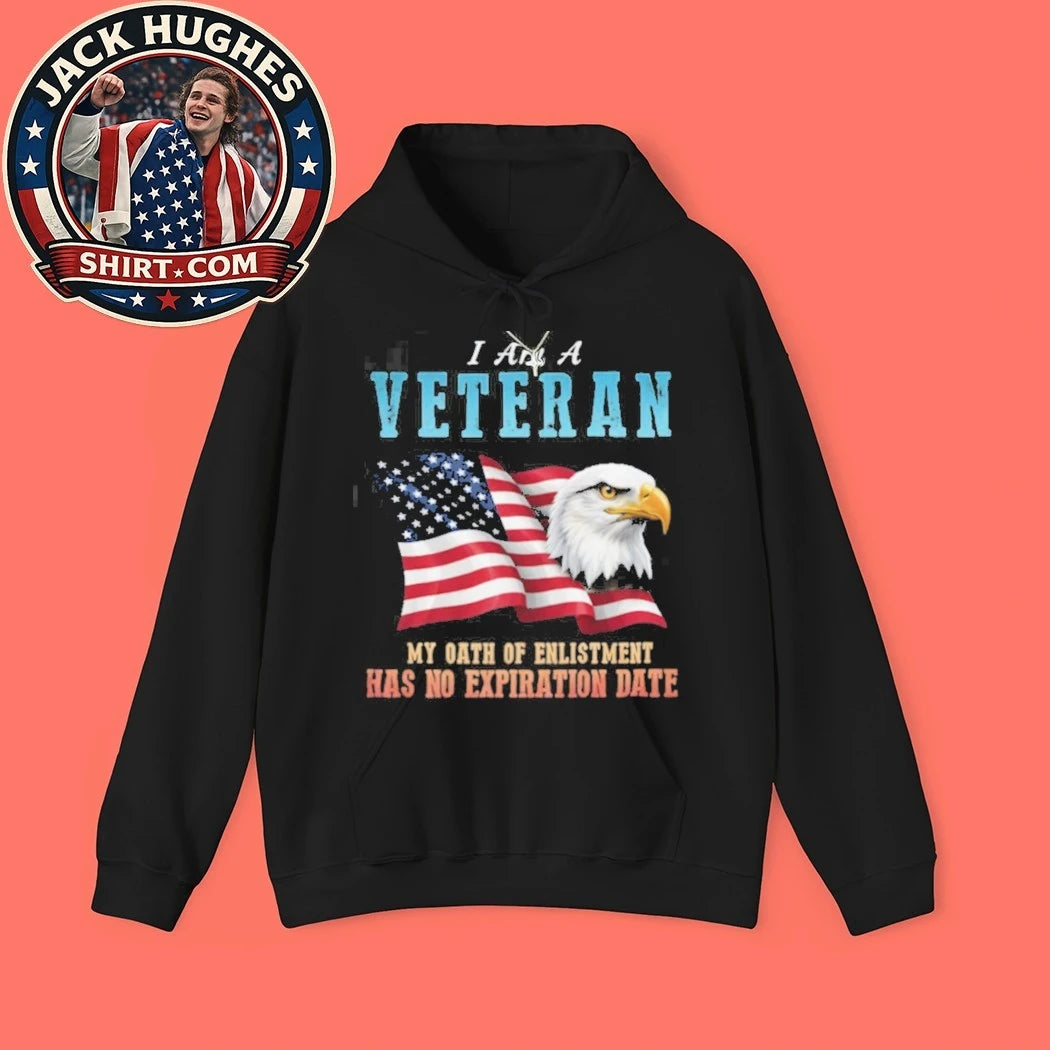 Official American Veteran Oath Of Enlistment No Expiration Date Eagle Shirt