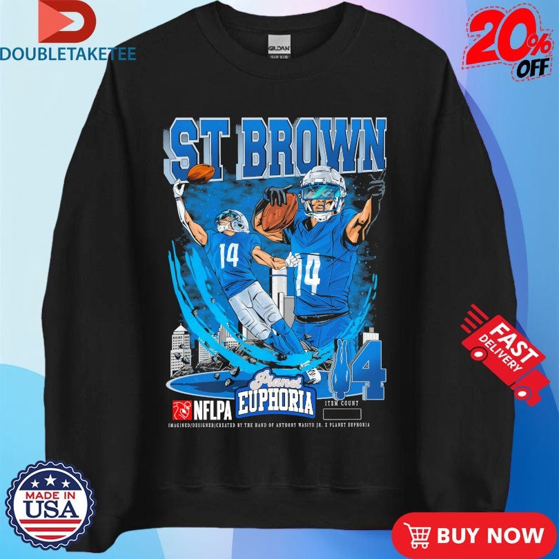 Official Amon-Ra St. Brown Planet Euphoria Shirts