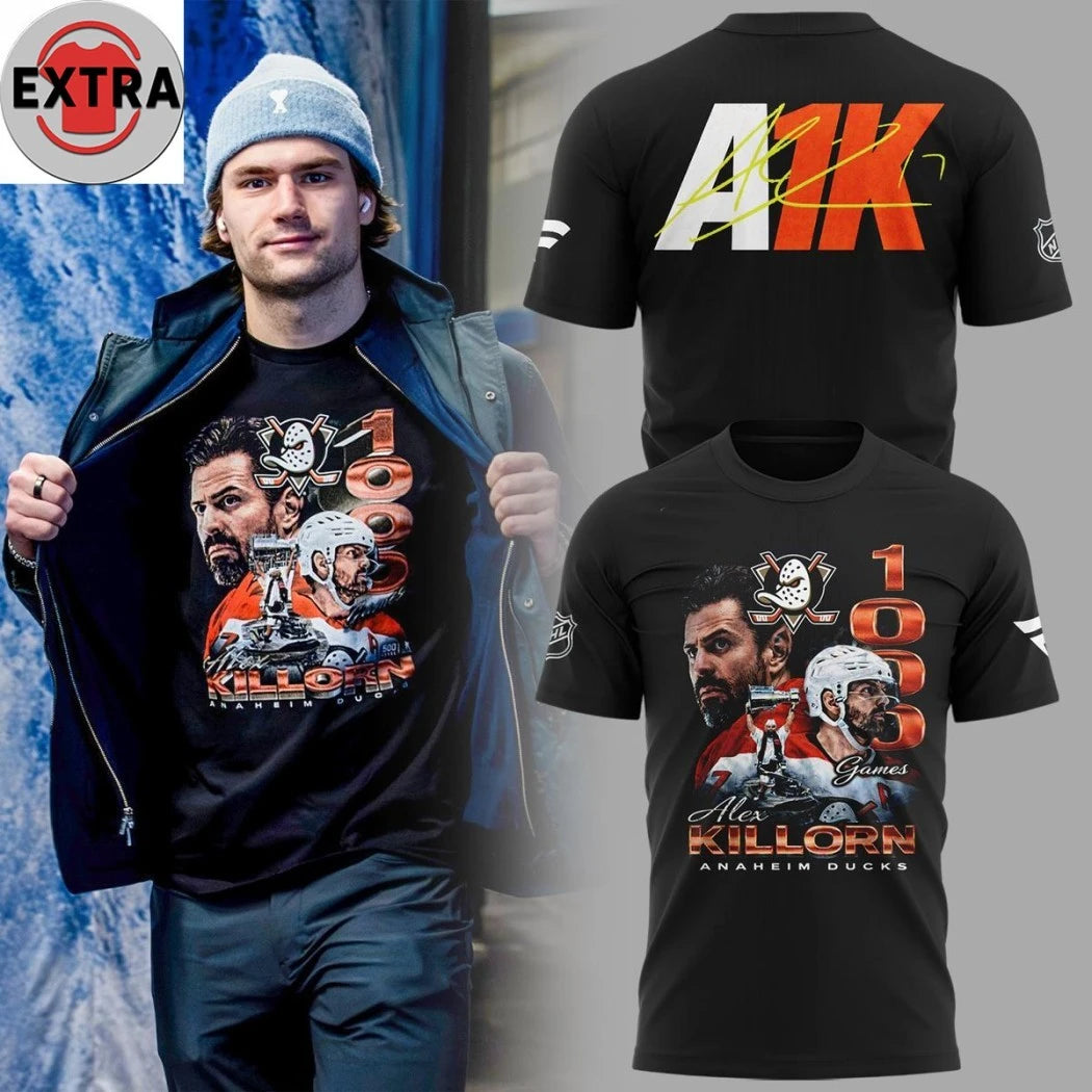 Official Anaheim Ducks Alex Killorn 1000 Games 2026 A1K Hoodie T-Shirt