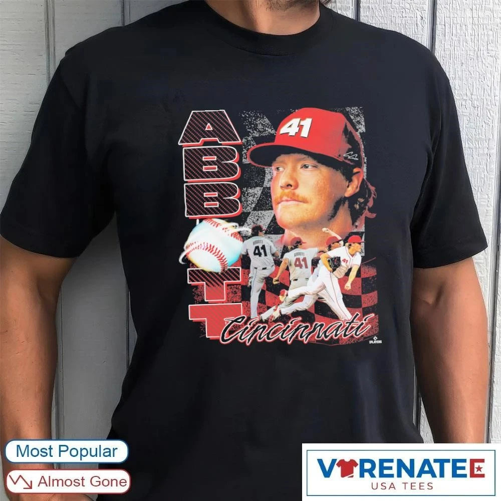 Official Andrew Abbott Start Your Engine Cincinnati Reds MLB T-Shirt