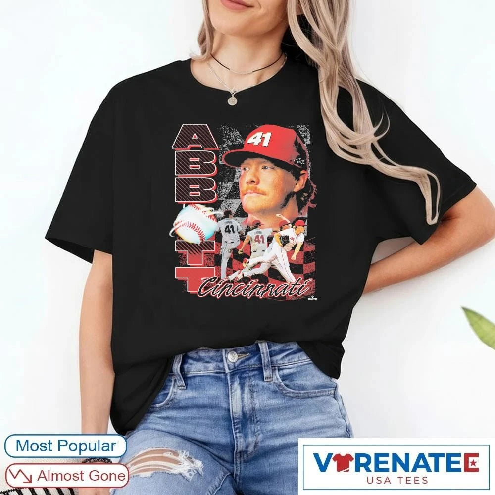 Official Andrew Abbott Start Your Engine Cincinnati Reds MLB T-Shirt