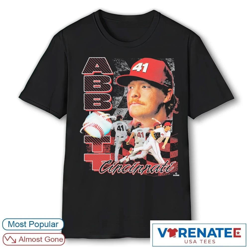 Official Andrew Abbott Start Your Engine Cincinnati Reds MLB T-Shirt
