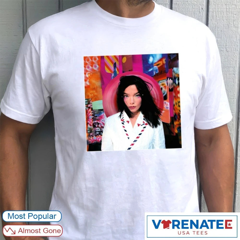 Official Anne Hathaway Wearing Bjork Post Album Cover T-Shirt