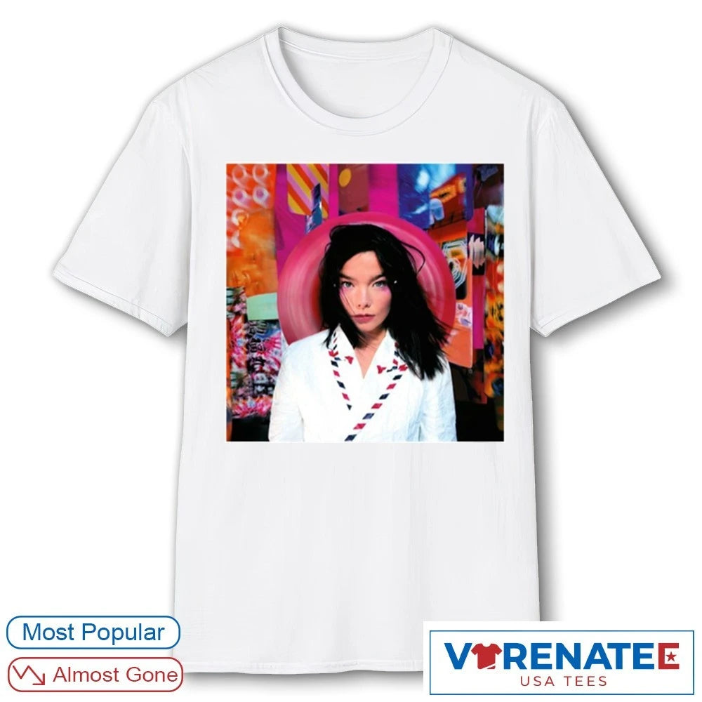 Official Anne Hathaway Wearing Bjork Post Album Cover T-Shirt