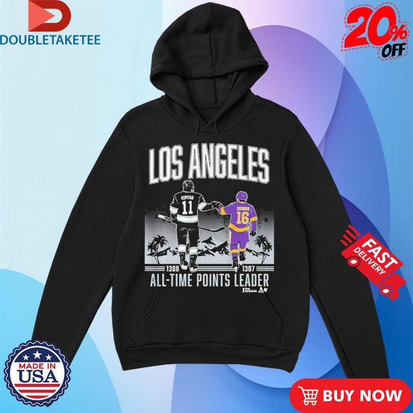Official Anze Kopitar And Marcel Dionne Los Angeles All Time Point Leader Shirts