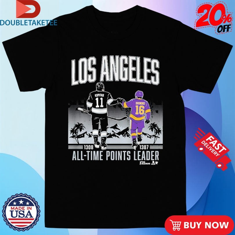 Official Anze Kopitar And Marcel Dionne Los Angeles All Time Point Leader Shirts