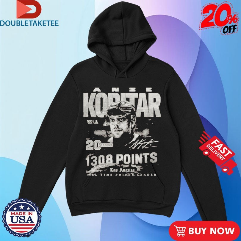 Official Anze Kopitar Los Angeles All Time Points Leader Wht T-Shirts