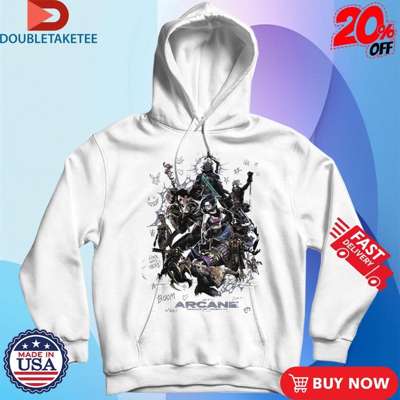 Official Arcane League Of Legends Arcane Anniversary Shirts