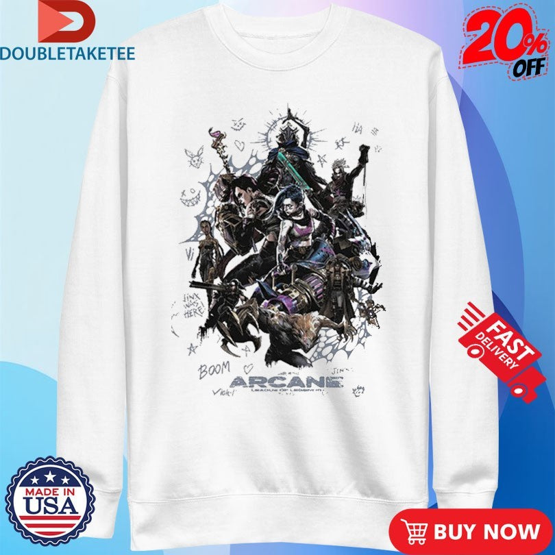 Official Arcane League Of Legends Arcane Anniversary Shirts