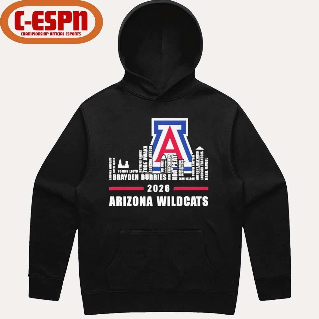 Official Arizona Basketball Skyline Player Names 2026 Shirt