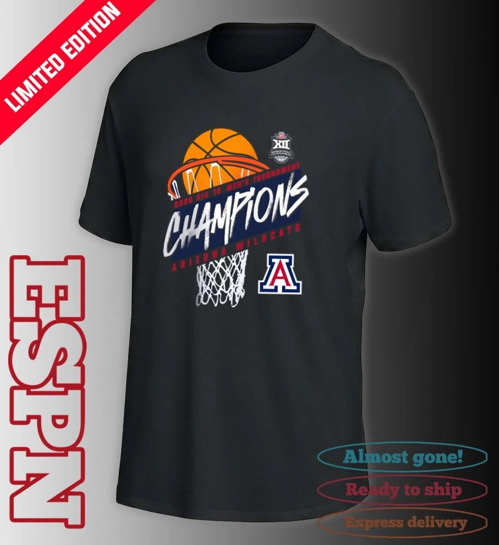 Official Arizona Men’s Basketball Big 12 Conference Tournament Champions 2026 T-Shirt