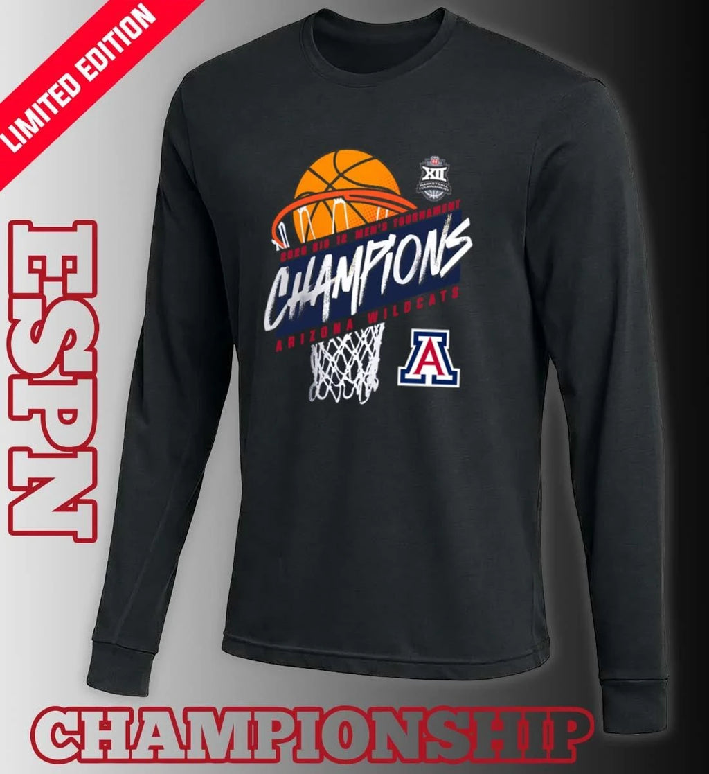 Official Arizona Men’s Basketball Big 12 Conference Tournament Champions 2026 T-Shirt