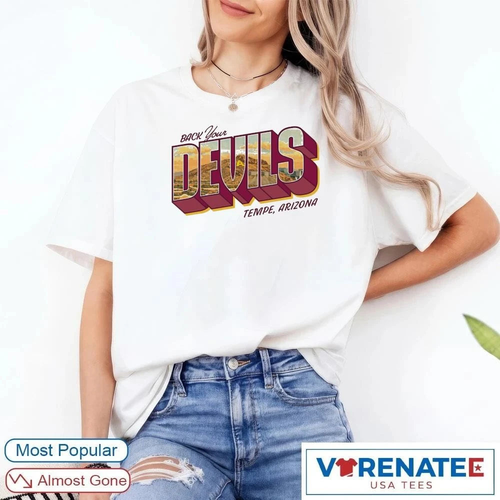 Official Arizona State Sun Devils Back Your Devils Tempe Arizona 2026 T-Shirt