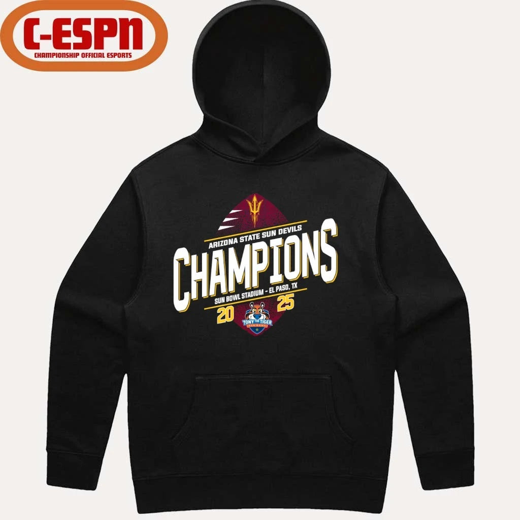 Official Arizona State Sun Devils Tony The Tiger Sun Bowl Champions T-shirt