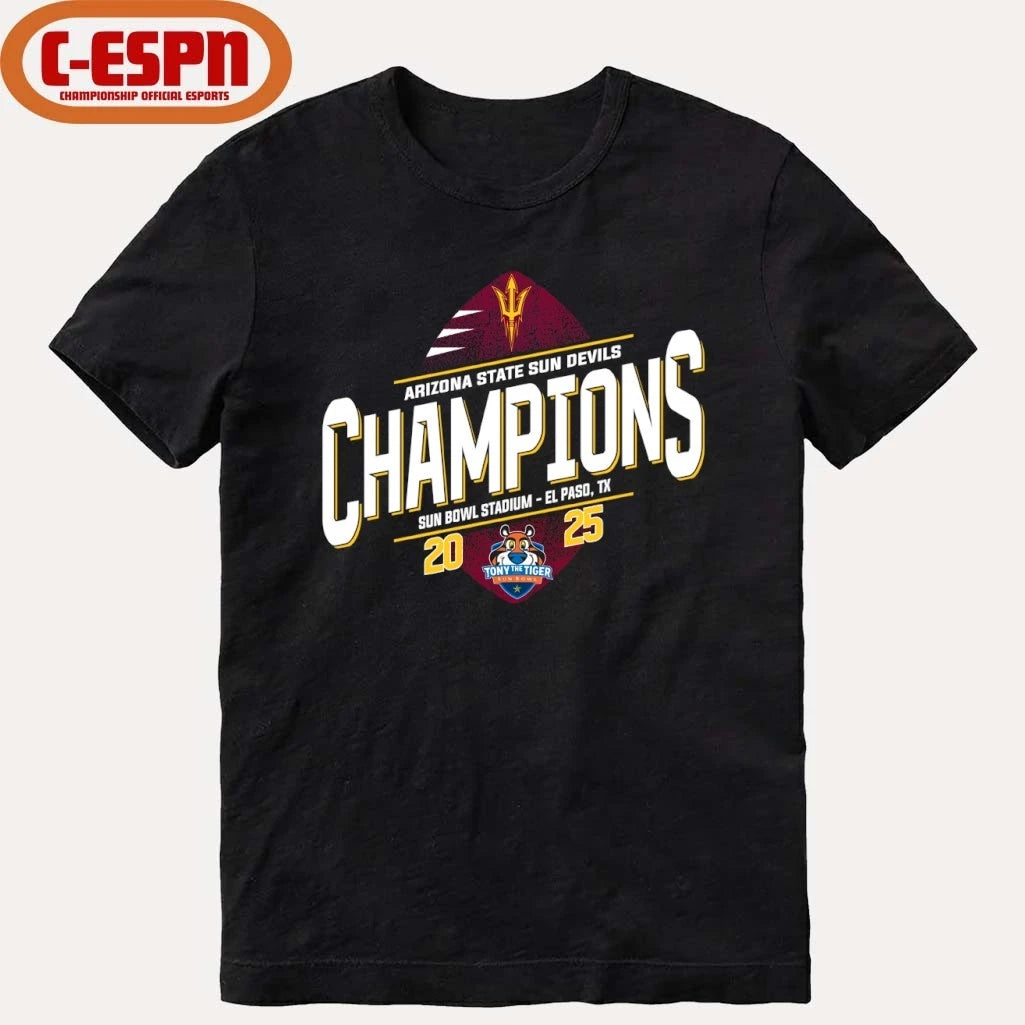 Official Arizona State Sun Devils Tony The Tiger Sun Bowl Champions T-shirt