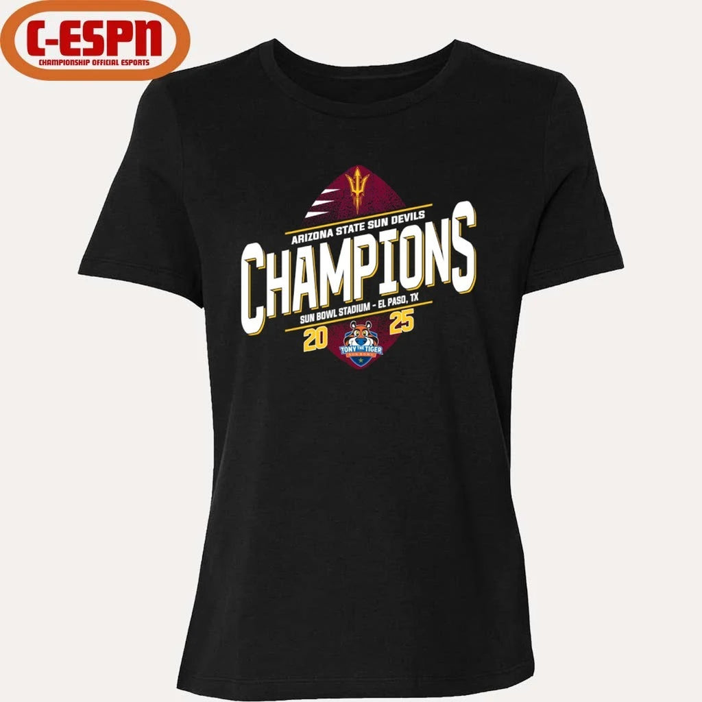Official Arizona State Sun Devils Tony The Tiger Sun Bowl Champions T-shirt