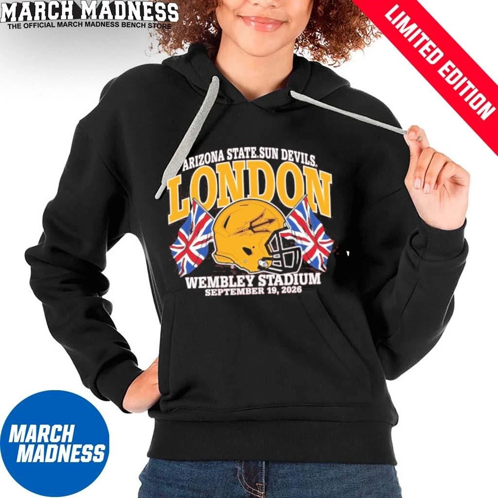 Official Arizona State University Football 2026 London Union Jack Classic Bound Shirt