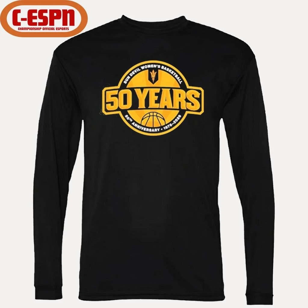 Official Arizona State Women’s Basketball 50th Anniversary T-Shirt