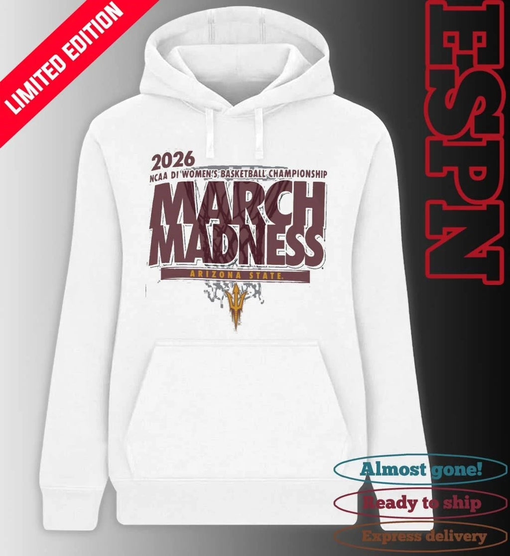 Official Arizona State Women’s Basketball Single Team 2026 NCAA March Madness Shirt