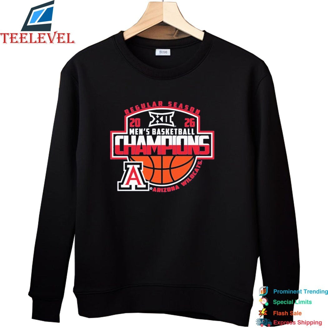 Official Arizona Wildcats 2026 Big 12 Conference Men’s Basketball Regular Season Champions T-Shirts