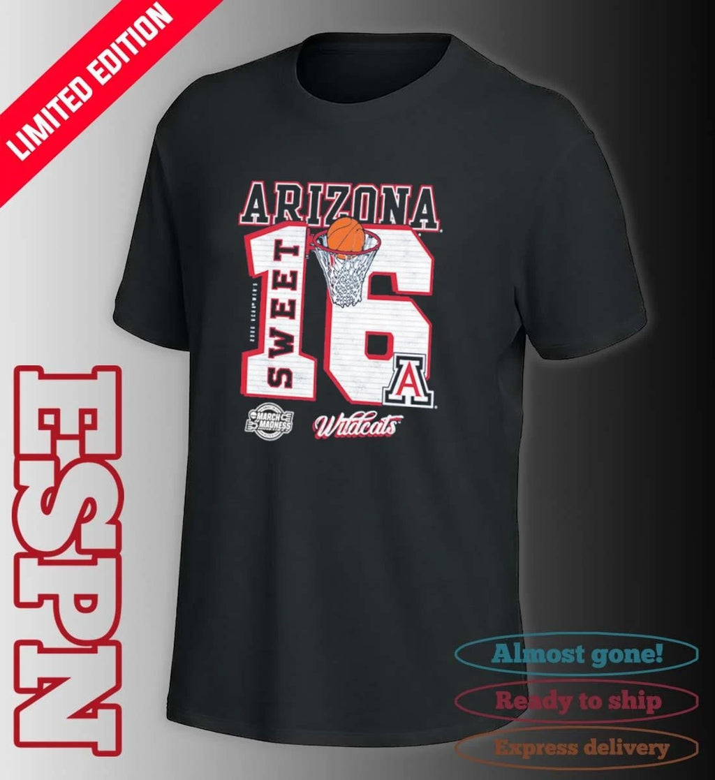 Official Arizona Wildcats 2026 NCAA March Madness Sweet 16 Bound Shirt