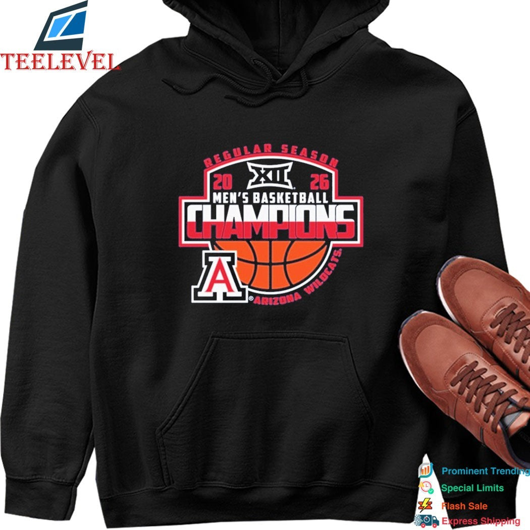 Official Arizona Wildcats Big 12 Men’s Basketball Regular Season Champions 2026 T-Shirt