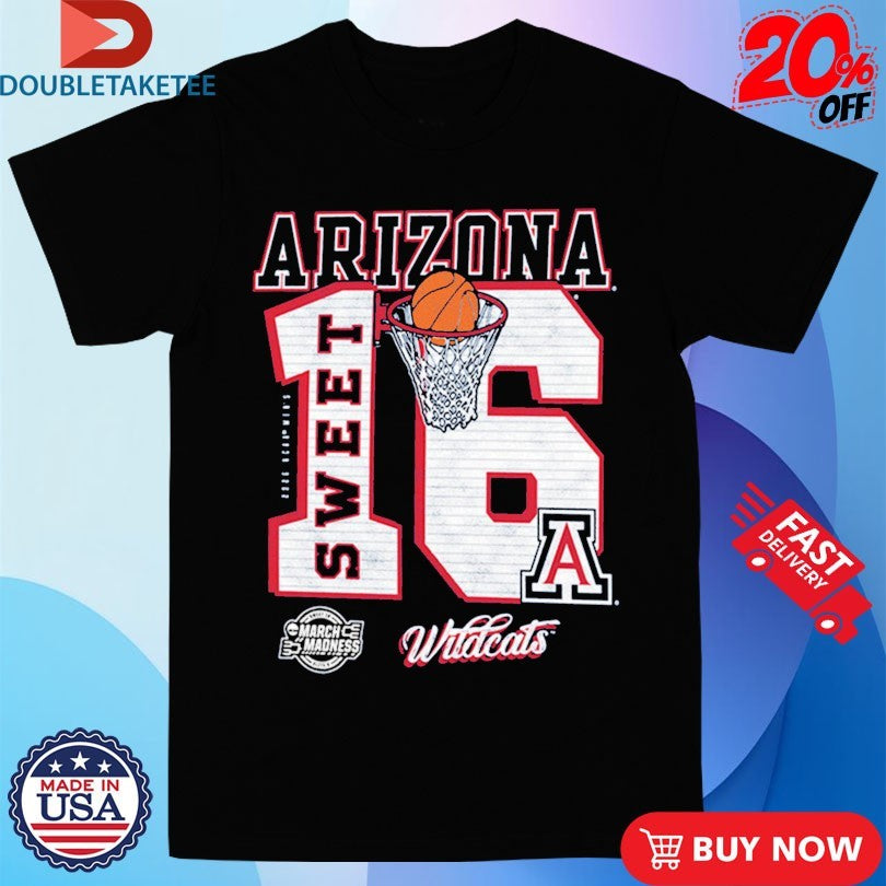 Official Arizona Wildcats MBB NCAA Tournament March Madness Sweet 16 2026 Shirts