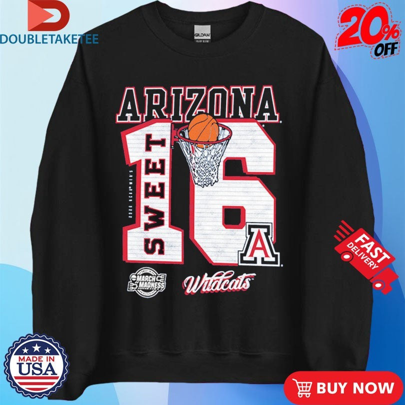 Official Arizona Wildcats MBB NCAA Tournament March Madness Sweet 16 2026 Shirts