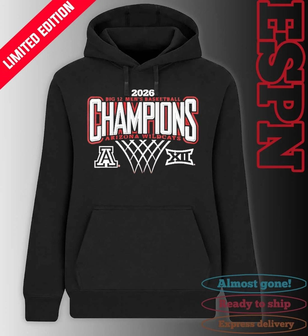 Official Arizona Wildcats Men’s Basketball 2026 Big 12 Regular Season Champions Shirt