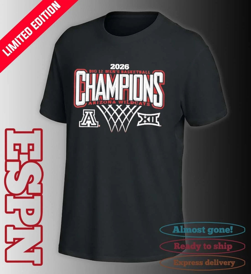 Official Arizona Wildcats Men’s Basketball 2026 Big 12 Regular Season Champions Shirt