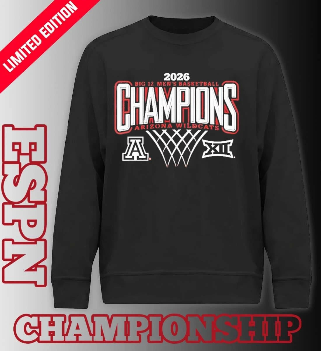 Official Arizona Wildcats Men’s Basketball 2026 Big 12 Regular Season Champions Shirt