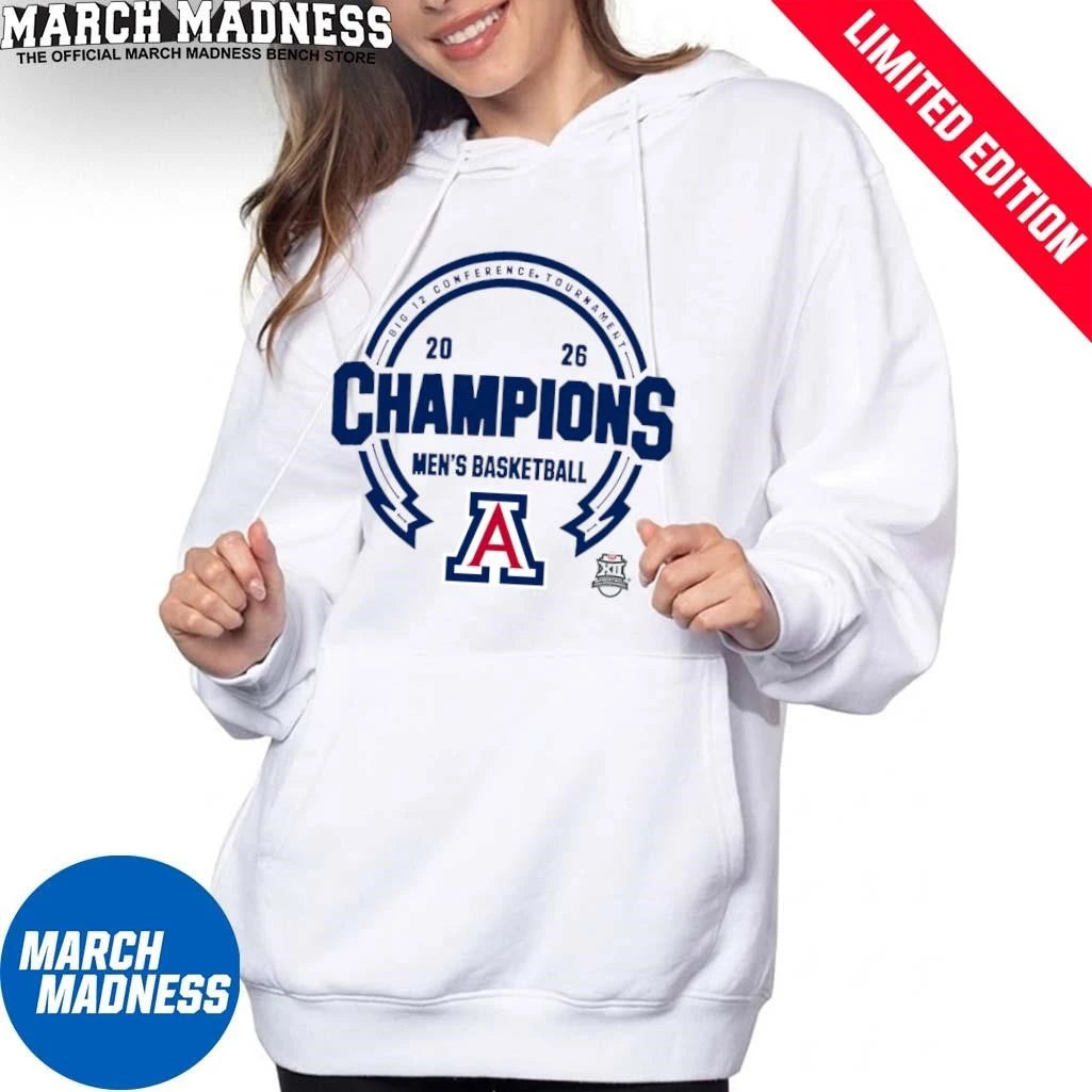 Official Arizona Wildcats Men’s Basketball Big 12 Tournament Champions T-Shirt