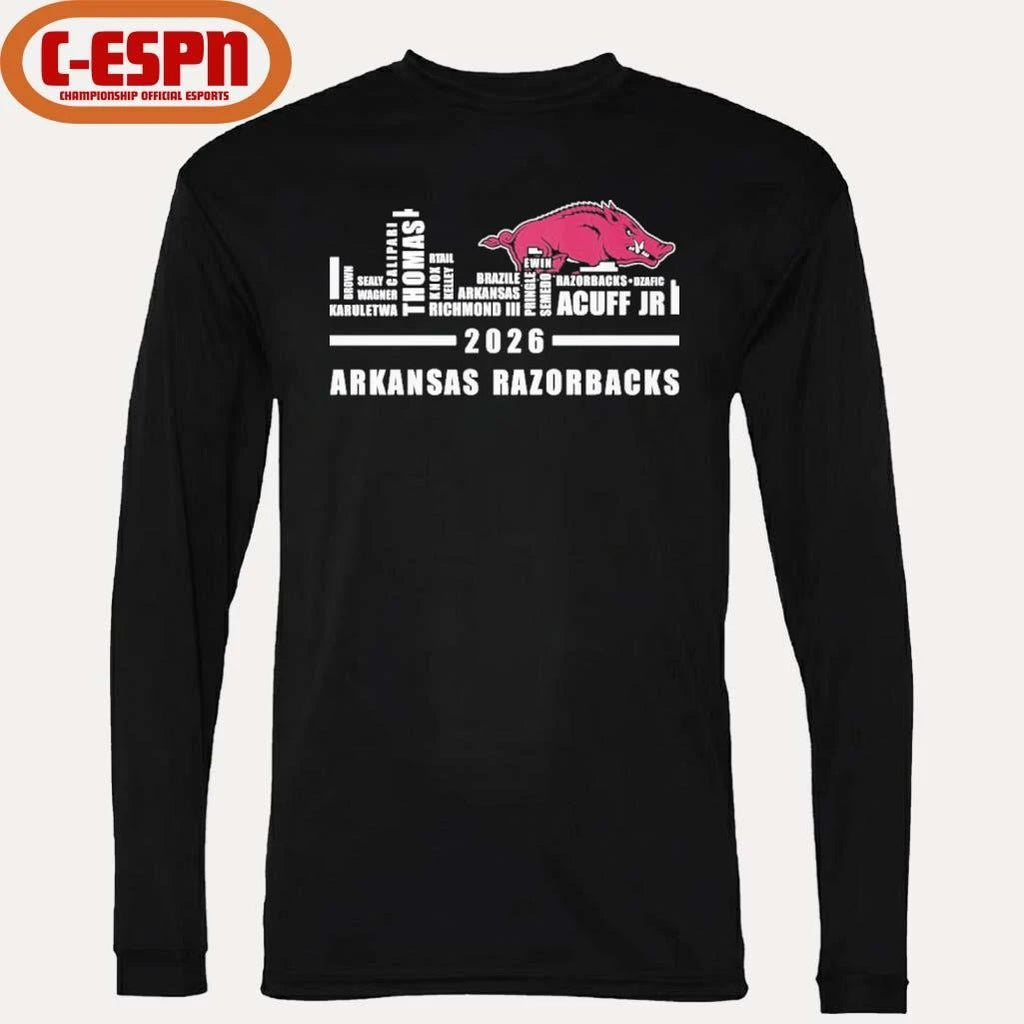 Official Arkansas Basketball Skyline Player Names 2026 Shirt